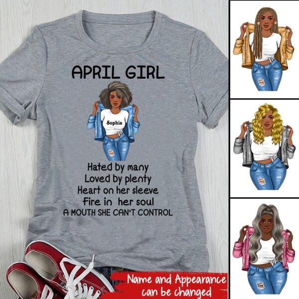 April Birthday Shirt, Custom Birthday Shirt, Queens Born In April, April Birthday Gifts, April Birthday Gifts