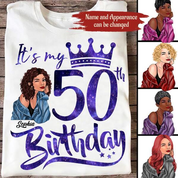 Chapter 50, Fabulous Since 1975 50th Birthday Unique T Shirt For Woman, Custom Birthday Shirt, Her Gifts For 50 Years Old , Turning 50 Birthday Cotton Shirt