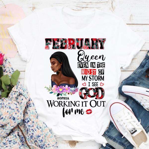 February Birthday Shirt, Custom Birthday Shirt, Queens Born In February, February Birthday Shirts For Woman, February Birthday Gifts