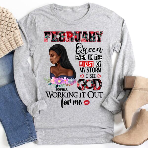 February Birthday Shirt, Custom Birthday Shirt, Queens Born In February, February Birthday Shirts For Woman, February Birthday Gifts