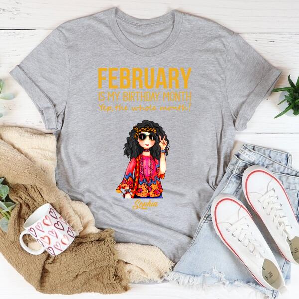 February Birthday Shirt, Custom Birthday Shirt, Queens Born In February, February Birthday Shirts For Woman, February Birthday Gifts