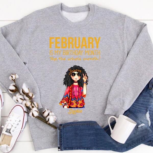 February Birthday Shirt, Custom Birthday Shirt, Queens Born In February, February Birthday Shirts For Woman, February Birthday Gifts