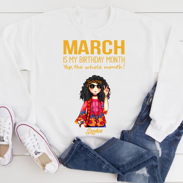 March Birthday Shirt, Custom Birthday Shirt, Queens Born In March, March Birthday Shirts For Woman, March Birthday Gifts