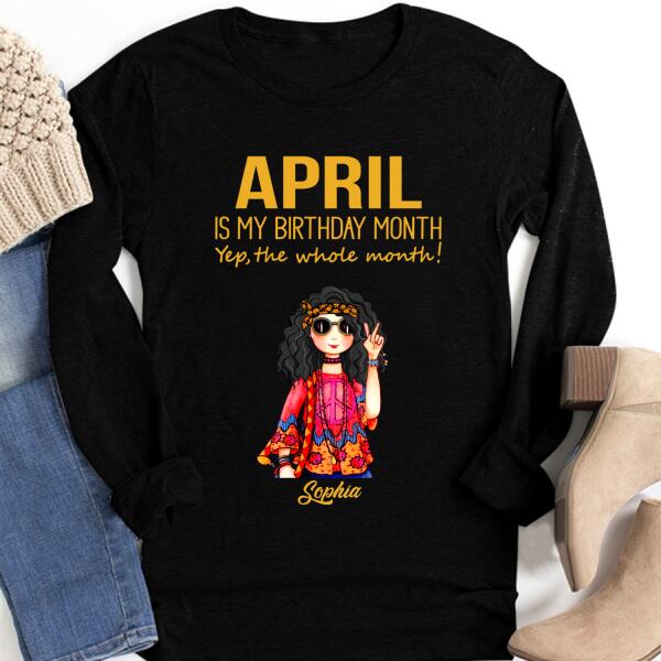 April Birthday Shirt, Custom Birthday Shirt, Queens Born In April, April Birthday Shirts For Woman, April Birthday Gifts