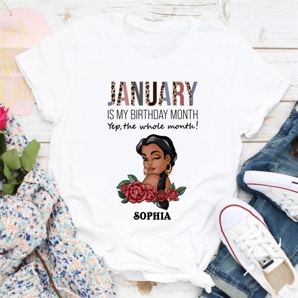 January Birthday Shirt, Custom Birthday Shirt, Queens Born In January, January Birthday Gifts, January shirts for Woman