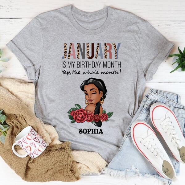January Birthday Shirt, Custom Birthday Shirt, Queens Born In January, January Birthday Gifts, January shirts for Woman