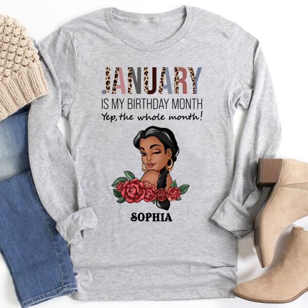 January Birthday Shirt, Custom Birthday Shirt, Queens Born In January, January Birthday Gifts, January shirts for Woman