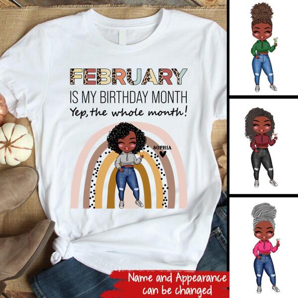 February Birthday Shirt, Custom Birthday Shirt, Queens Born In February, February Birthday Shirts For Woman, February Birthday Gifts
