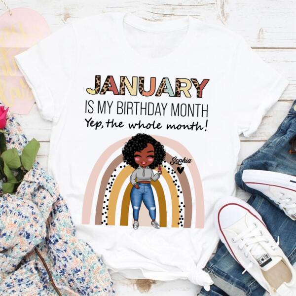 January Birthday Shirt, Custom Birthday Shirt, Queens Born In January, January Birthday Shirts For Woman, January Birthday Gifts