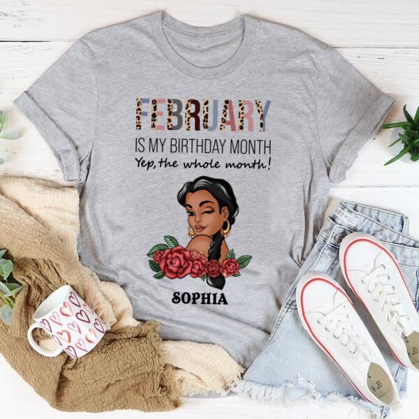 February Birthday Shirt, Custom Birthday Shirt, Queens Born In February, February Birthday Shirts For Woman, February Birthday Gifts