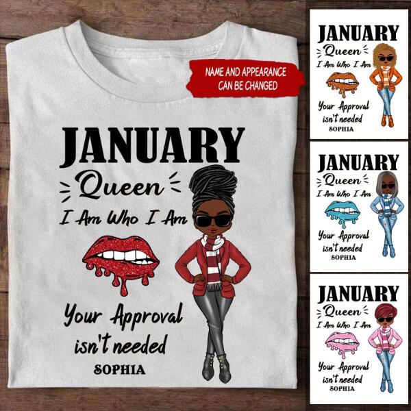 January Birthday Shirt, Custom Birthday Shirt, Queens Born In January, January Birthday Shirts For Woman, January Birthday Gifts