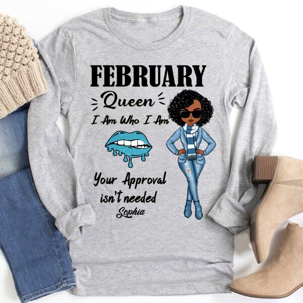 February Birthday Shirt, Custom Birthday Shirt, Queens Born In February, February Birthday Shirts For Woman, February Birthday Gifts