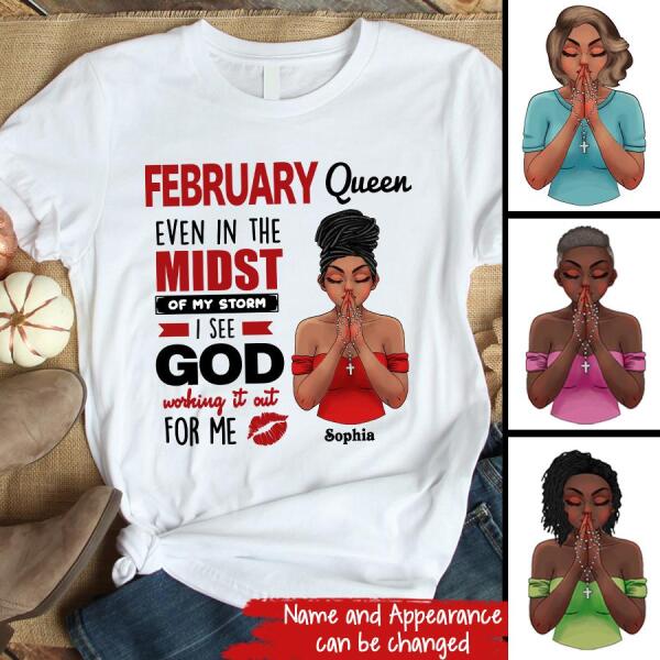February Birthday Shirt, Custom Birthday Shirt, Queens Born In February, February Birthday Shirts For Woman, February Birthday Gifts
