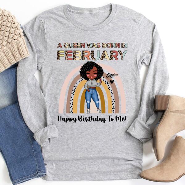 February Birthday Shirt, Custom Birthday Shirt, Queens Born In February, February Birthday Gifts, February shirts for Woman