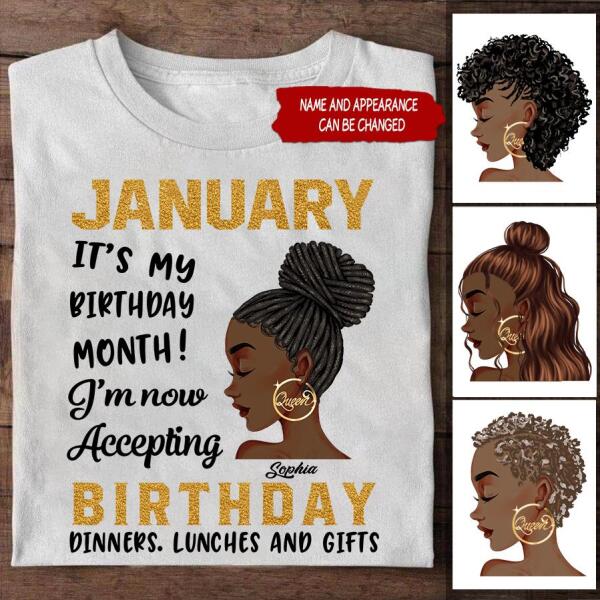 January Birthday Shirt, Custom Birthday Shirt, Queens Born In January, January Birthday Gifts, January shirts for Woman