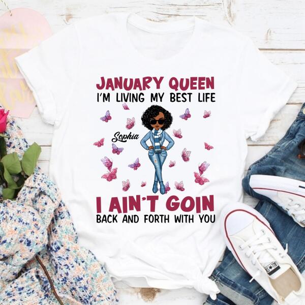 January Birthday Shirt, Custom Birthday Shirt, Queens Born In January, January Birthday Gifts, January shirts for Woman