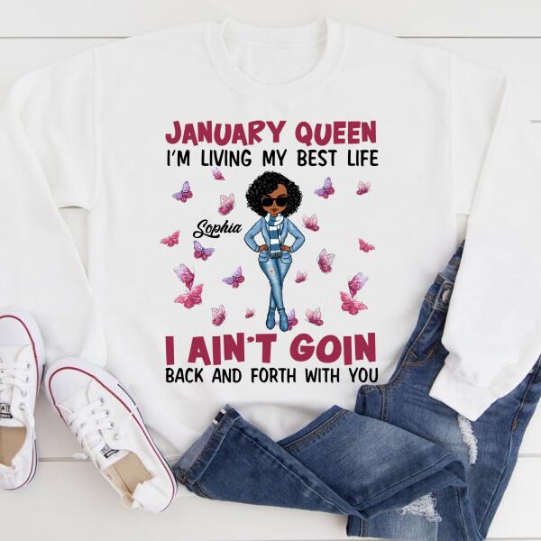 January Birthday Shirt, Custom Birthday Shirt, Queens Born In January, January Birthday Gifts, January shirts for Woman