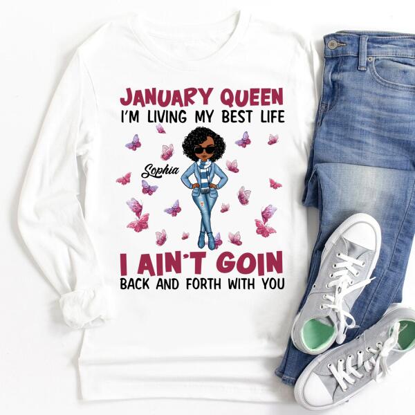 January Birthday Shirt, Custom Birthday Shirt, Queens Born In January, January Birthday Gifts, January shirts for Woman