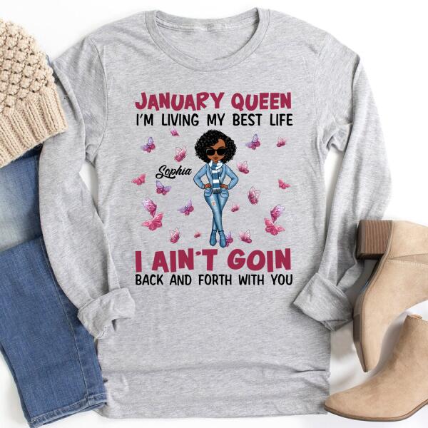 January Birthday Shirt, Custom Birthday Shirt, Queens Born In January, January Birthday Gifts, January shirts for Woman