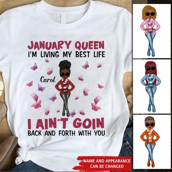January Birthday Shirt, Custom Birthday Shirt, Queens Born In January, January Birthday Gifts, January shirts for Woman