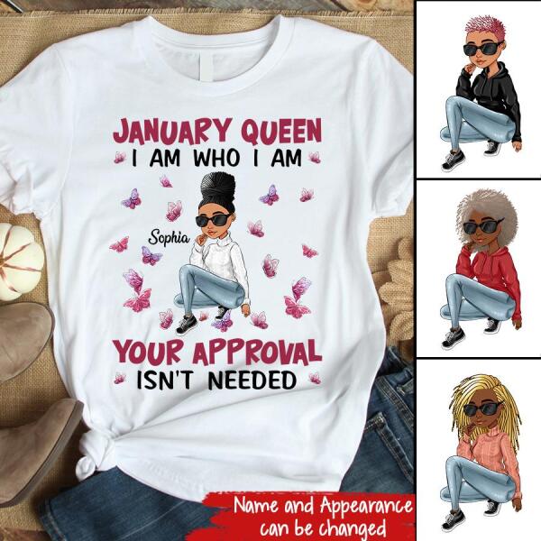 January Birthday Shirt, Custom Birthday Shirt, Queens Born In January, January Birthday Gifts, January shirts for Woman