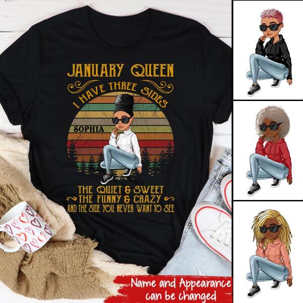 January Birthday Shirt, Custom Birthday Shirt, Queens Born In January, January Birthday Shirts For Woman, January Birthday Gifts