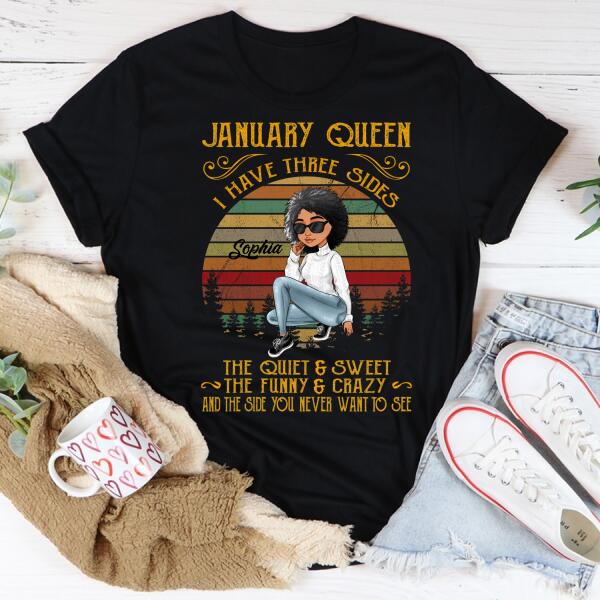 January Birthday Shirt, Custom Birthday Shirt, Queens Born In January, January Birthday Shirts For Woman, January Birthday Gifts