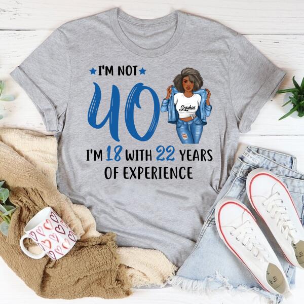 Personalized Birthday T Shirt, Chapter 40, Fabulous Since 1982 40th Birthday Unique T Shirt For Woman, Her Gifts For 40 Years Old , Turning 40 Birthday Cotton Shirt