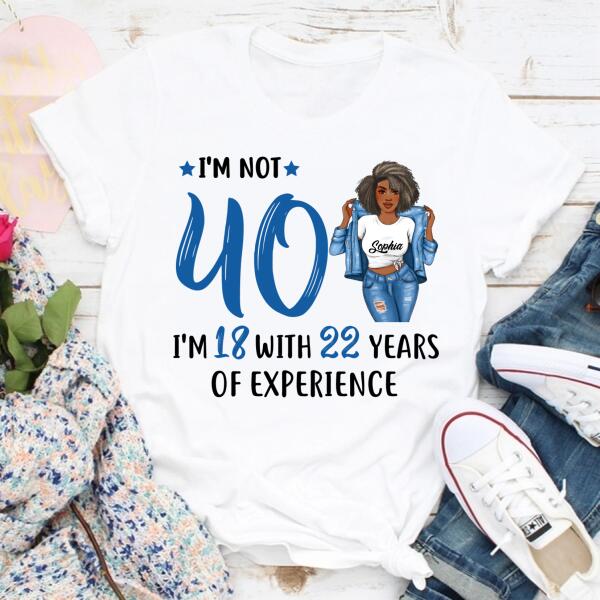 Personalized Birthday T Shirt, Chapter 40, Fabulous Since 1982 40th Birthday Unique T Shirt For Woman, Her Gifts For 40 Years Old , Turning 40 Birthday Cotton Shirt