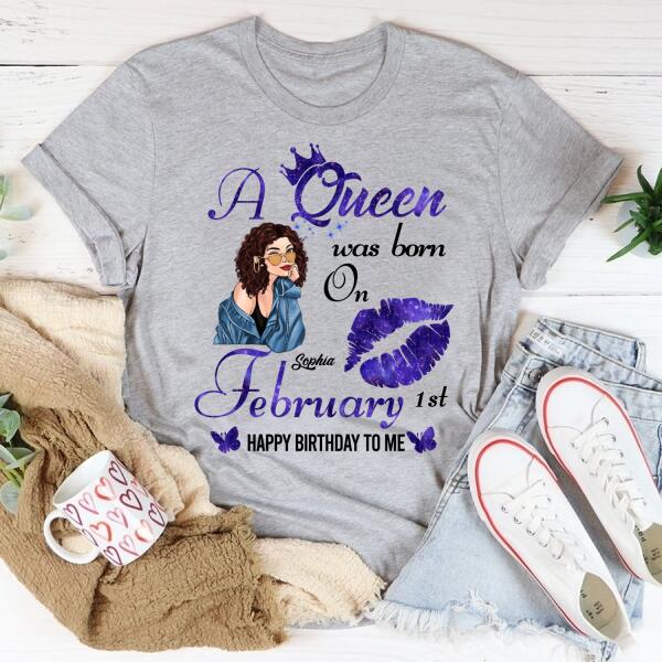 February Birthday Shirt, Custom Birthday Shirt, Queens Born In February, February Birthday Gifts, February Queen shirt, February Birthday Shirts For Woman, Her Birthday Gifts For February