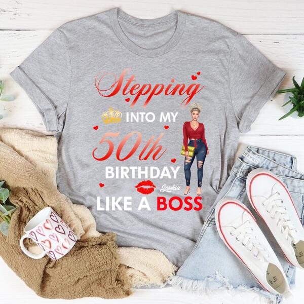 Chapter 50, Fabulous Since 1972 50th Birthday Unique T Shirt For Woman, Custom Birthday Shirt, Her Gifts For 50 Years Old , Turning 50 Birthday Cotton Shirt