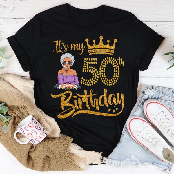 Chapter 50, Fabulous Since 1972 50th Birthday Unique T Shirt For Woman, Custom Birthday Shirt, Her Gifts For 50 Years Old , Turning 50 Birthday Cotton Shirt