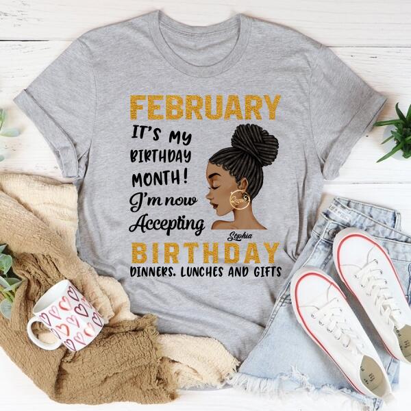 February Birthday Shirt, Custom Birthday Shirt, Queens Born In February, February Birthday Gifts, February shirts for Woman