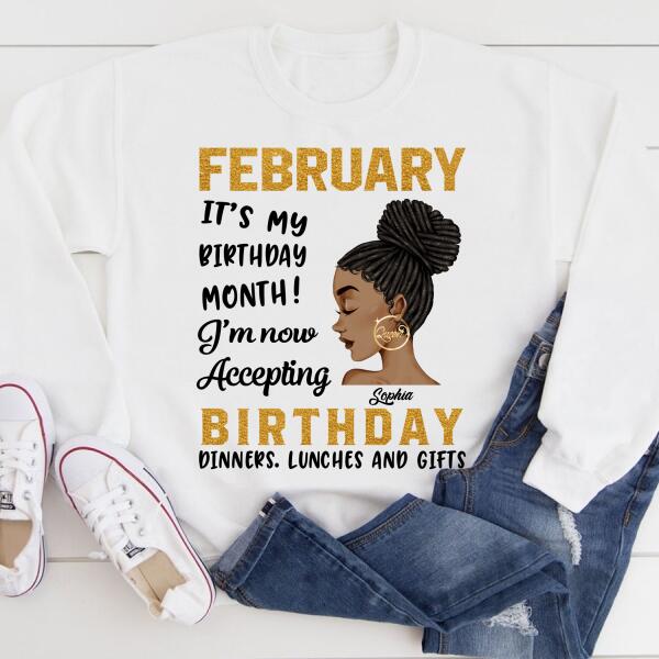 February Birthday Shirt, Custom Birthday Shirt, Queens Born In February, February Birthday Gifts, February shirts for Woman