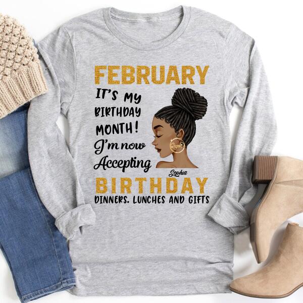 February Birthday Shirt, Custom Birthday Shirt, Queens Born In February, February Birthday Gifts, February shirts for Woman