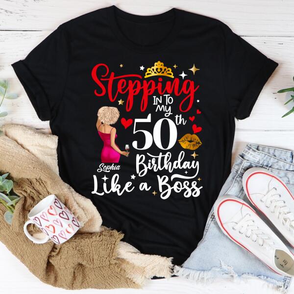 Custom Birthday Shirts, Chapter 50, Fabulous Since 1972 50th Birthday Unique T Shirt For Woman, Her Gifts For 50 Years Old, Turning 50 Birthday Cotton Shirt
