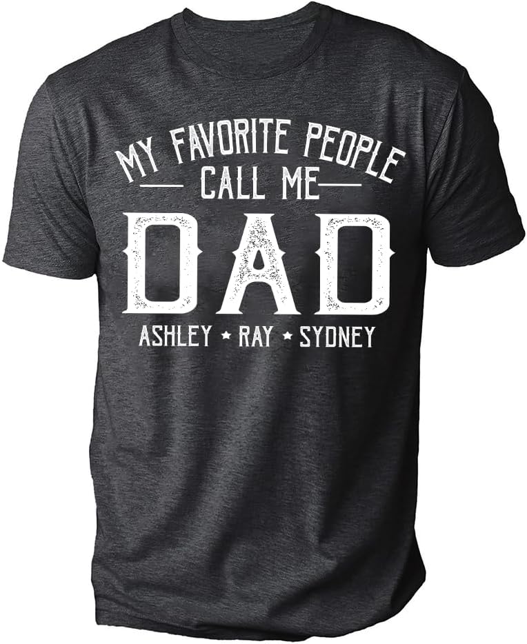 Personalized Shirt for Dad Shirt with Kids, Gifts for Dad Papa Shirts, Fathers Day Birthday Gifts, Gifts for Men Shirt