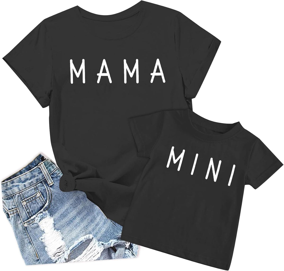 Mama and Mini Shirt Mommy and Me Shirts Mom and Baby Matching Outfits Family Short Sleeve Tees