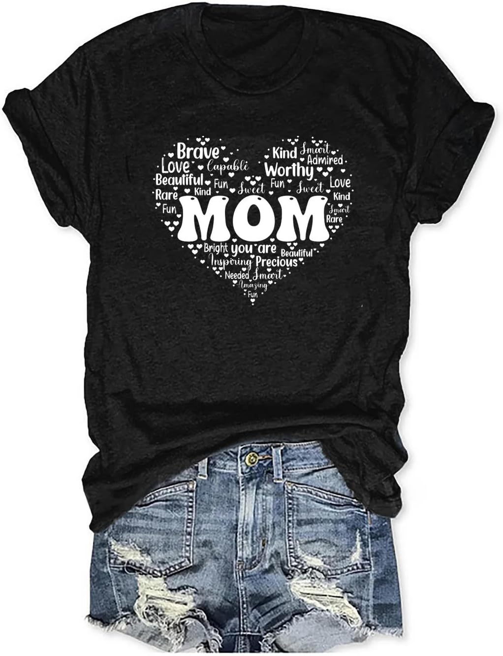 Womens Boy Mama Shirt Casual Letter Printed Boy Mom T-Shirts Short Sleeve Mother&#39;s Day Graphic Tee Tops Mother Shirt