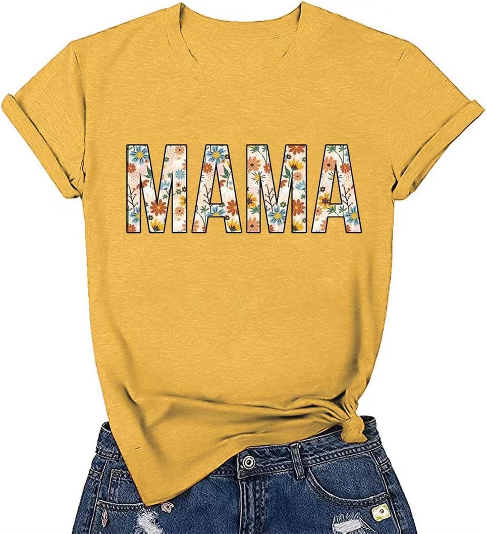 Women's Vintage Flowers Shirt Casual Boho Floral Printed T-Shirt Sunflower Wildflowers Graphic Tees Tops for Girl