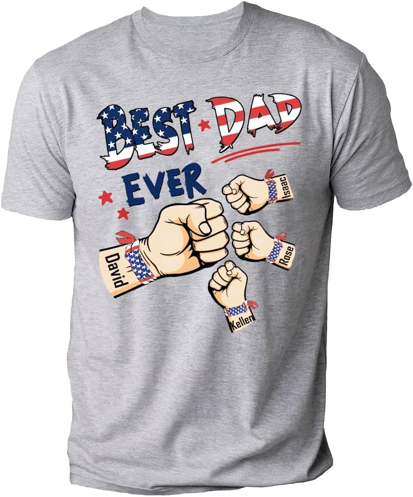 Personalized Shirt for Dad Shirt with Kids, Gifts for Dad Papa Shirts, Fathers Day Birthday Gifts, Gifts for Men Shirt