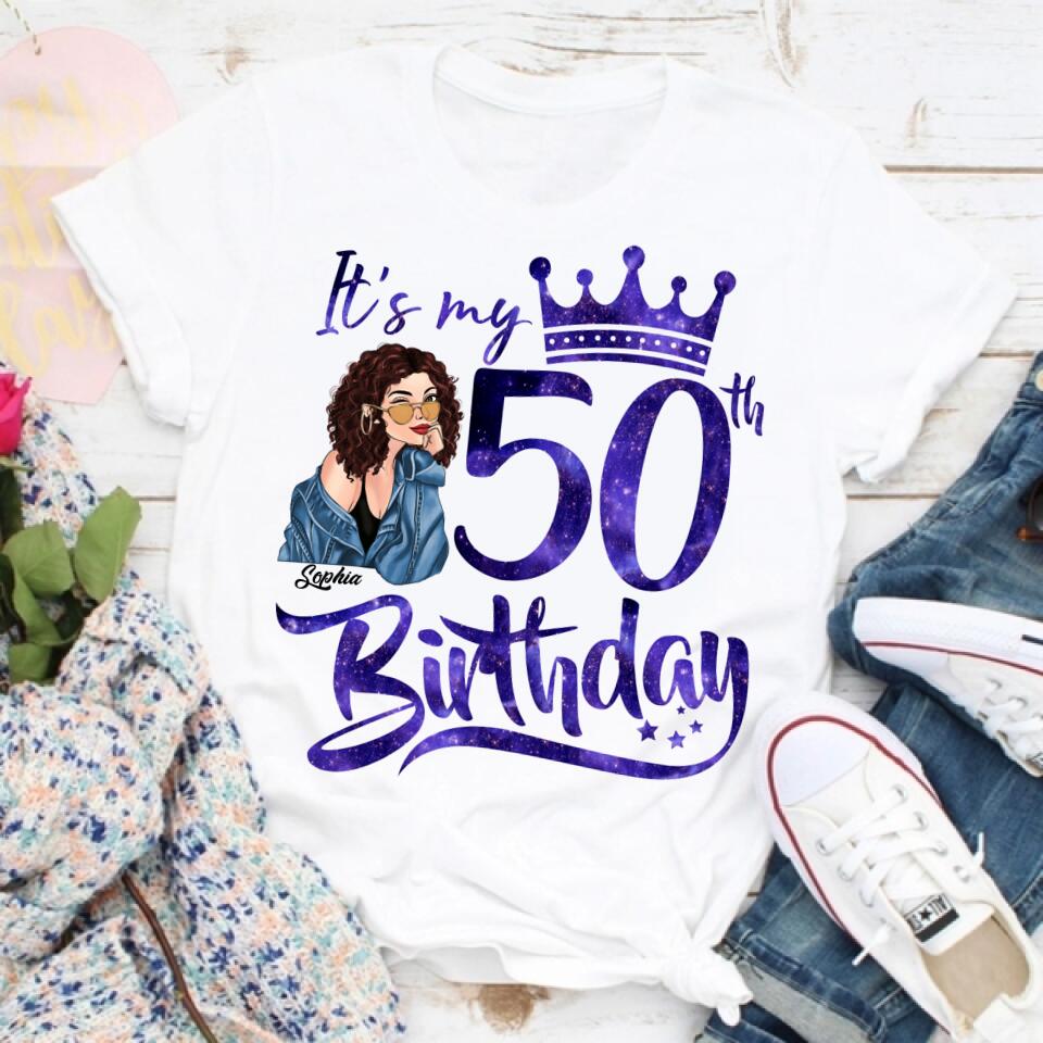 Chapter 50, Fabulous Since 1975 50th Birthday Unique T Shirt For Woman, Custom Birthday Shirt, Her Gifts For 50 Years Old , Turning 50 Birthday Cotton Shirt