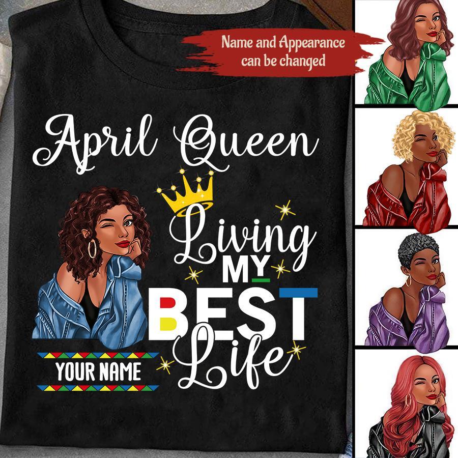 April Birthday Shirt, Custom Birthday Shirt, Queens Born In April, April Birthday Gifts, April shirts for Woman