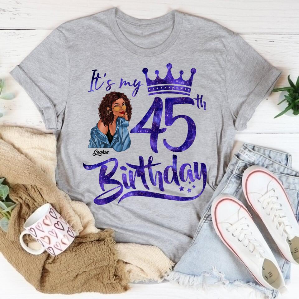 Chapter 45, Fabulous Since 1977 45th Birthday Unique T Shirt For Woman, Custom Birthday Shirt, Her Gifts For 45 Years Old , Turning 45 Birthday Cotton Shirt