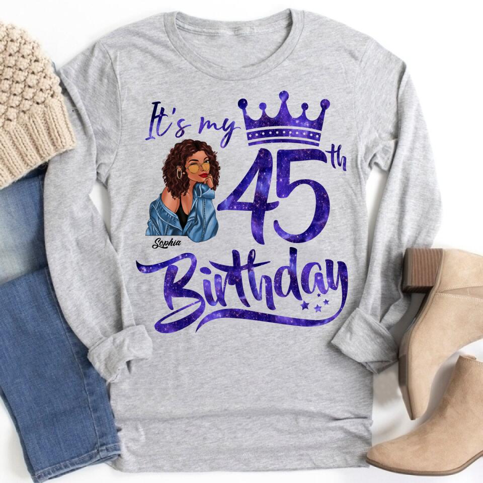 Chapter 45, Fabulous Since 1977 45th Birthday Unique T Shirt For Woman, Custom Birthday Shirt, Her Gifts For 45 Years Old , Turning 45 Birthday Cotton Shirt