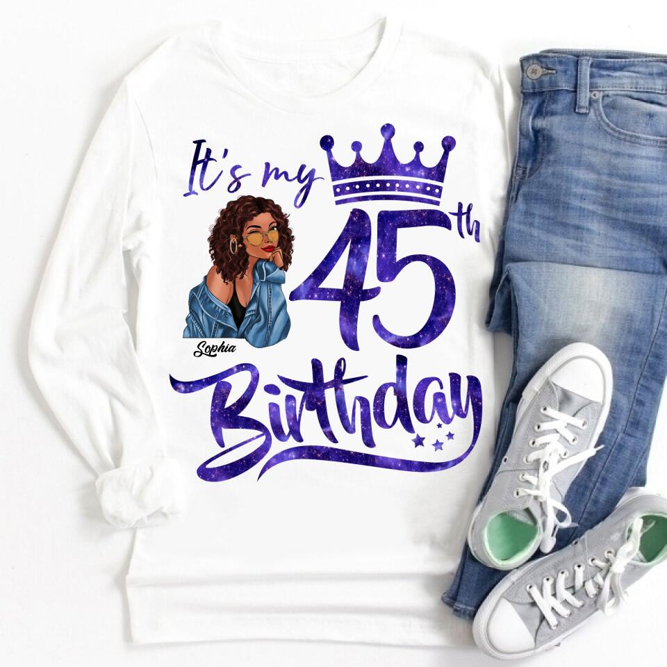 Chapter 45, Fabulous Since 1977 45th Birthday Unique T Shirt For Woman, Custom Birthday Shirt, Her Gifts For 45 Years Old , Turning 45 Birthday Cotton Shirt