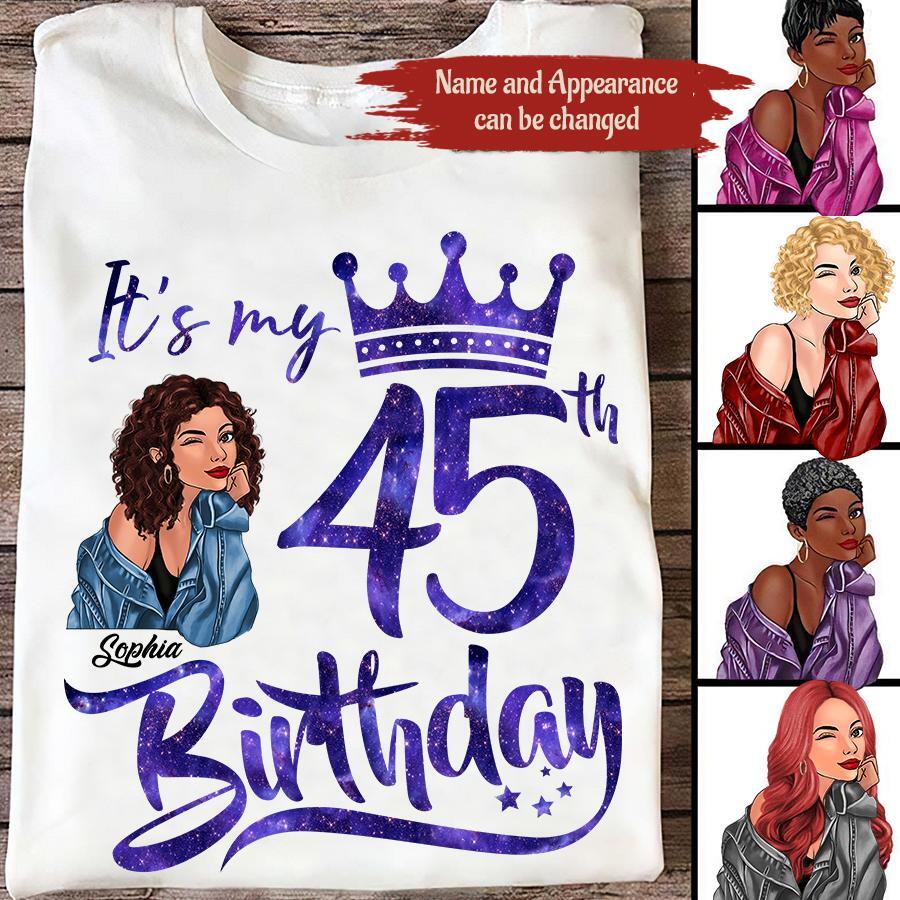 Chapter 45, Fabulous Since 1977 45th Birthday Unique T Shirt For Woman, Custom Birthday Shirt, Her Gifts For 45 Years Old , Turning 45 Birthday Cotton Shirt