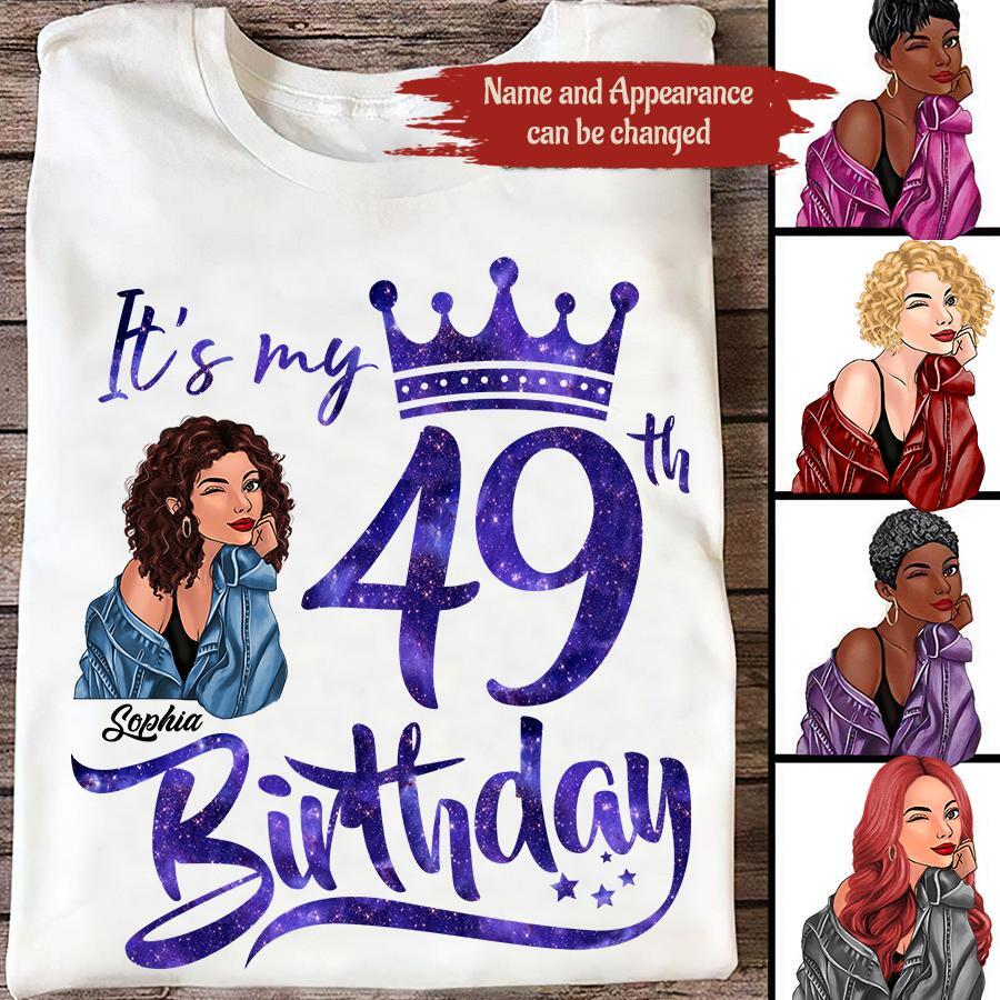 49th Birthday Shirts, Custom Birthday Shirts, Turning 49 Shirt, Gifts For Women Turning 49, 49 And Fabulous Shirt, 1973 Shirt, 49th Birthday Shirts For Her, It&#39;s My 49 Birthday