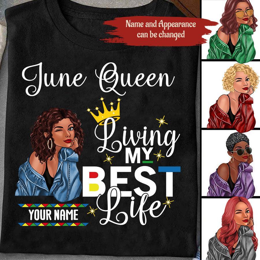 June Birthday Shirt, Custom Birthday Shirt, Queens Born In June, June Birthday Shirts For Woman, June Birthday Gifts