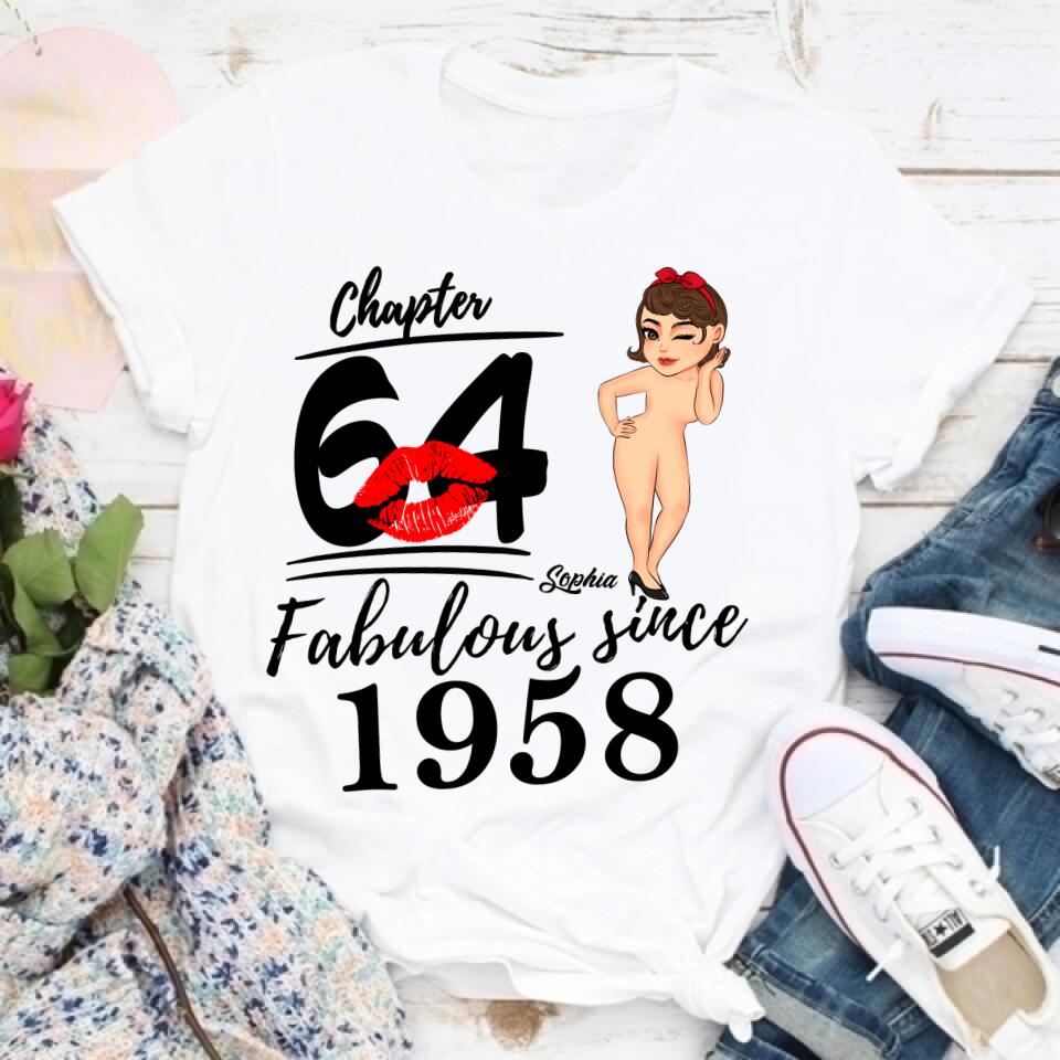 64th Birthday Shirts, Custom Birthday Shirts, Turning 64 Shirt For Women, Turning 64 And Fabulous Shirt, 1958 Shirt, Best Gifts For Women Turning 64